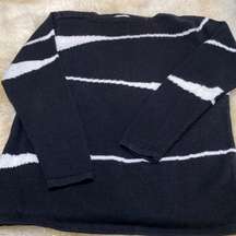 Coldwater Creek size M black and white sweater