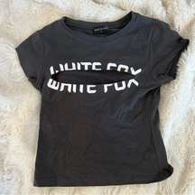 White Fox Boutique After The Storm Baby Tee Charcoal