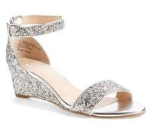 BP. Silver Glitter Roxie Wedge Sandals