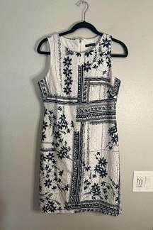 Tommy Hilfiger blue and white eyelet floral dress