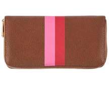Shiraleah NEW Women’s Brown Hazelnut Pink Red Stanton Zip Wallet