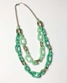 FAB'RIK Fabrik Seafoam Green Chain Necklace 15"