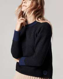 Merino Wool The Jumper Natural Black Sweater