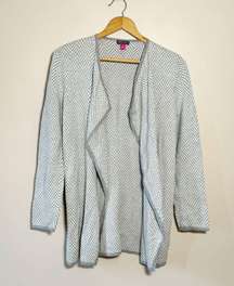 Gray  Herringbone Waterfall Sweater Size M Like New