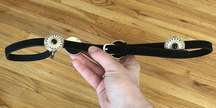 lovers and friends leather belt western thin black size small