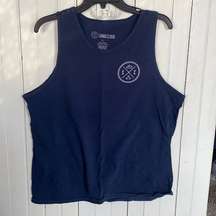 Sand Cloud Graphic Tank Top Navy Blue Size L