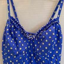 Adrienne Vittadini SWIM royal blue 1 piece EUC 10