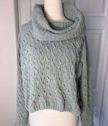 Moon and Madison Oversized Cropped Cowl Neck Sweater