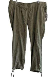 Maternity Under Belly Cargo Pants NWT Stretchy Waist Green XL Jessica Simpson