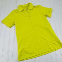 Kate Lord Performance Short Sleeve Golf Polo Shirt Size Small Yellow Pullover