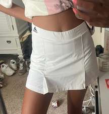 white tennis skirt