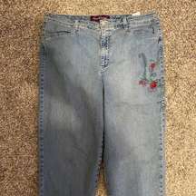 Embroidered Capris, Size 14