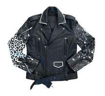 Boda Skins x Sara Sammakia - Super Cool Sh*t Leather Jacket in Black & White