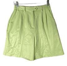 Coral Bay Gold Shorts Size 8 Vintage High Rise Waisted Neon Green Athletic