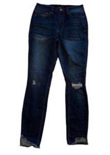 Tinsel Denim Couture Cropped Skinny Jean Dark Wash