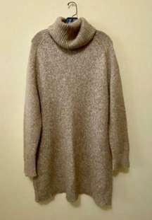 Knit Turtleneck Long Sleeve Sweater Dress