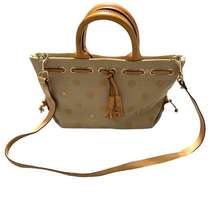 Authentic Vintage Dooney & Bourke Tan Polka Dot Satchel Bag