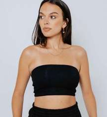 NWOT Klassy Network Strapless Cami Brami Crop Top XS