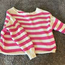 Pink Striped Sweater