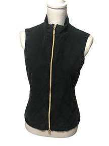 BOBBY JONES Clover GOLF Black Diamond Quilted 2-Way Zip VEST