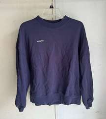 White Fox Blue Navy Crewneck Sweatshirt Size S/M