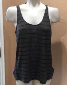 Aqua striped tank top