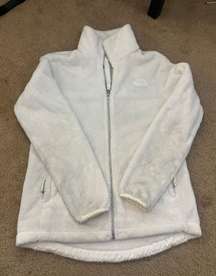 White Fuzzy Zip Up