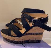 Black Summer Wedges 