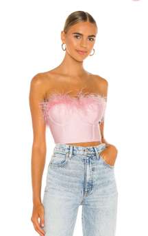 Superdown Pink feather Top