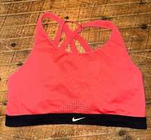 Nike orange and black racerback low impact sporty XL bra