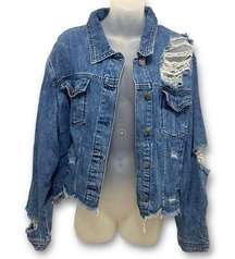 Cello Distressed Jean Jacket