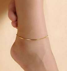 Elbow Pipe Gold Plated Foot Anklet