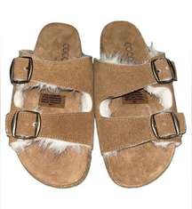 Coconut by Matisse Leather Faux Fur
Sandals(Size 6M)