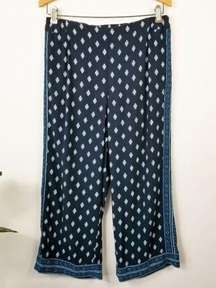 J. Jill Women's Size XS Ponte Pull On Pants Wide Leg Lounge Floral Elatic Waist‎