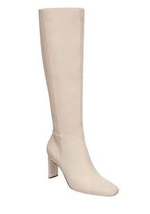 Alfani Women's Bone White Tristanne Wide-calf Knee High Dress Boots Size 9.5 NWT