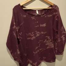 Womans Purple Original Tie Dye Long Sleeve Sweater Size XL