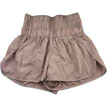 Free People Movement The Way Home Shorts Satin High Waist Lined Mauve Medium