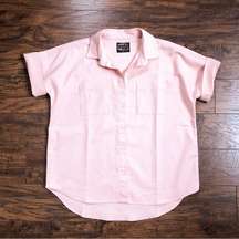 United by Blue • Button Down Shirt blush pink cuff sleeve organic cotton recycle