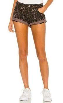 Bandits Leopard Denim Shorts NWT Sz 26