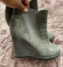 Neiman Marcus Ankle Wedge Booties