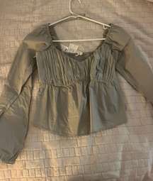 Sage Green Peplum Top 