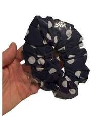 Lemlem navy blue polka dot scrunchie NEW