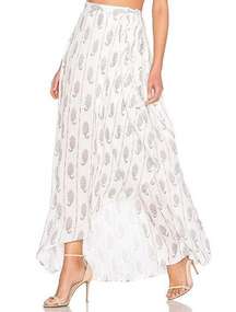 THE JETSET DIARIES Hayworth Maxi Skirt in Stamp Print - size Small