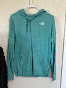 North Face Teal Zip Up