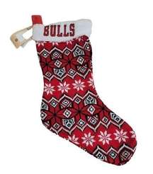 Chicago Bull Knit Christmas Stocking Gift NWT