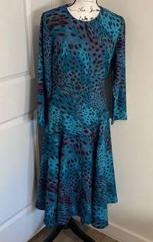 Natori Cheetah Print Crepe Dress Size 4