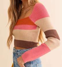 LELIS Color Block Knit Top