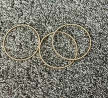 Three Pack Of Gold Bangle Bracelets