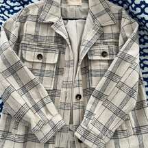 Altar'd State Flannel Plaid Button Up Jacket