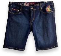 Baby Phat Jean Shorts, Embroidered, Jr.’s Size 13, Bermuda Length, Mid-High Rise